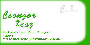 csongor kesz business card