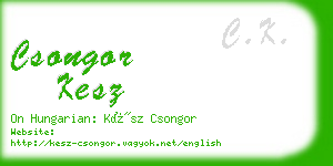 csongor kesz business card